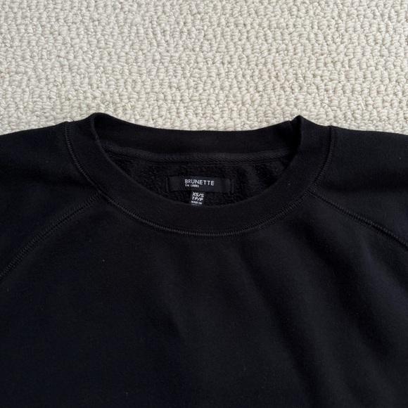 NEW Brunette The Label Black 'Blonde' Crew Neck Sweater - Picture 2 of 4